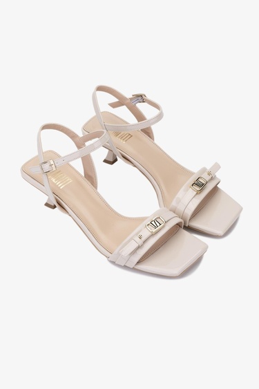  Valmenti Oro Kadın Bej Rgn Hakiki Deri Topuklu Sandalet