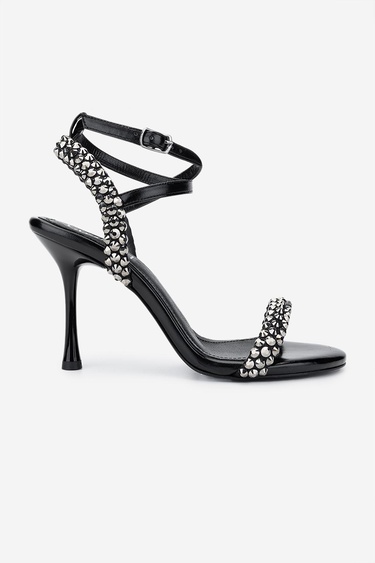  Valmenti Kadın Vegan Siyah Topuklu Ayakkabı