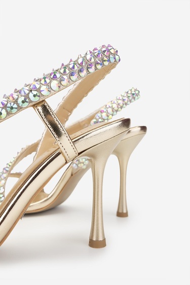  Valmenti Kadın Vegan Dore Topuklu Ayakkabı