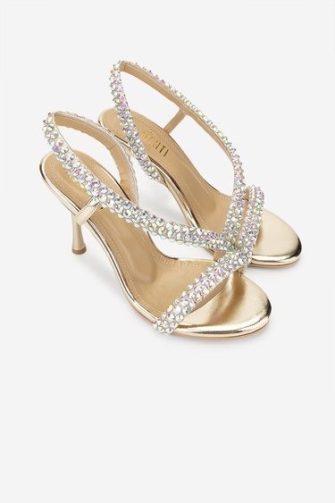  Valmenti Kadın Vegan Dore Topuklu Ayakkabı