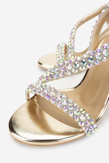  Valmenti Kadın Vegan Dore Topuklu Ayakkabı