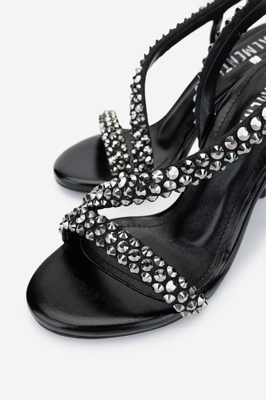  Valmenti Kadın Vegan Siyah Topuklu Ayakkabı