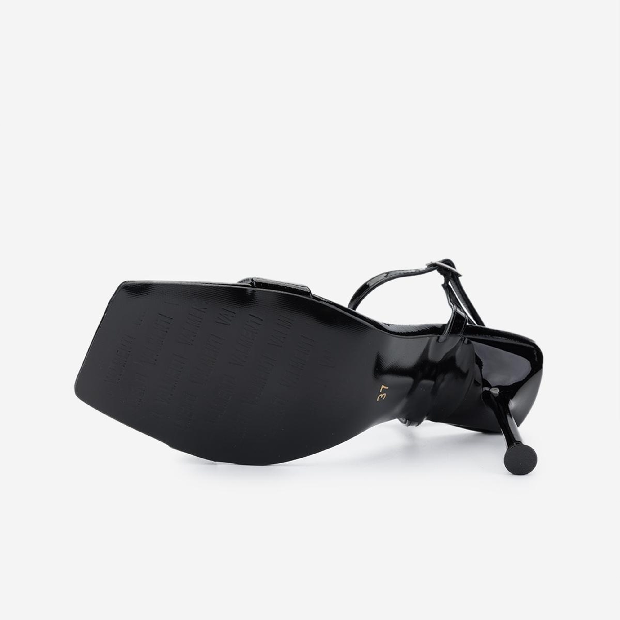 Valmenti Kadın Vegan Siyah Rugan Topuklu Ayakkabı