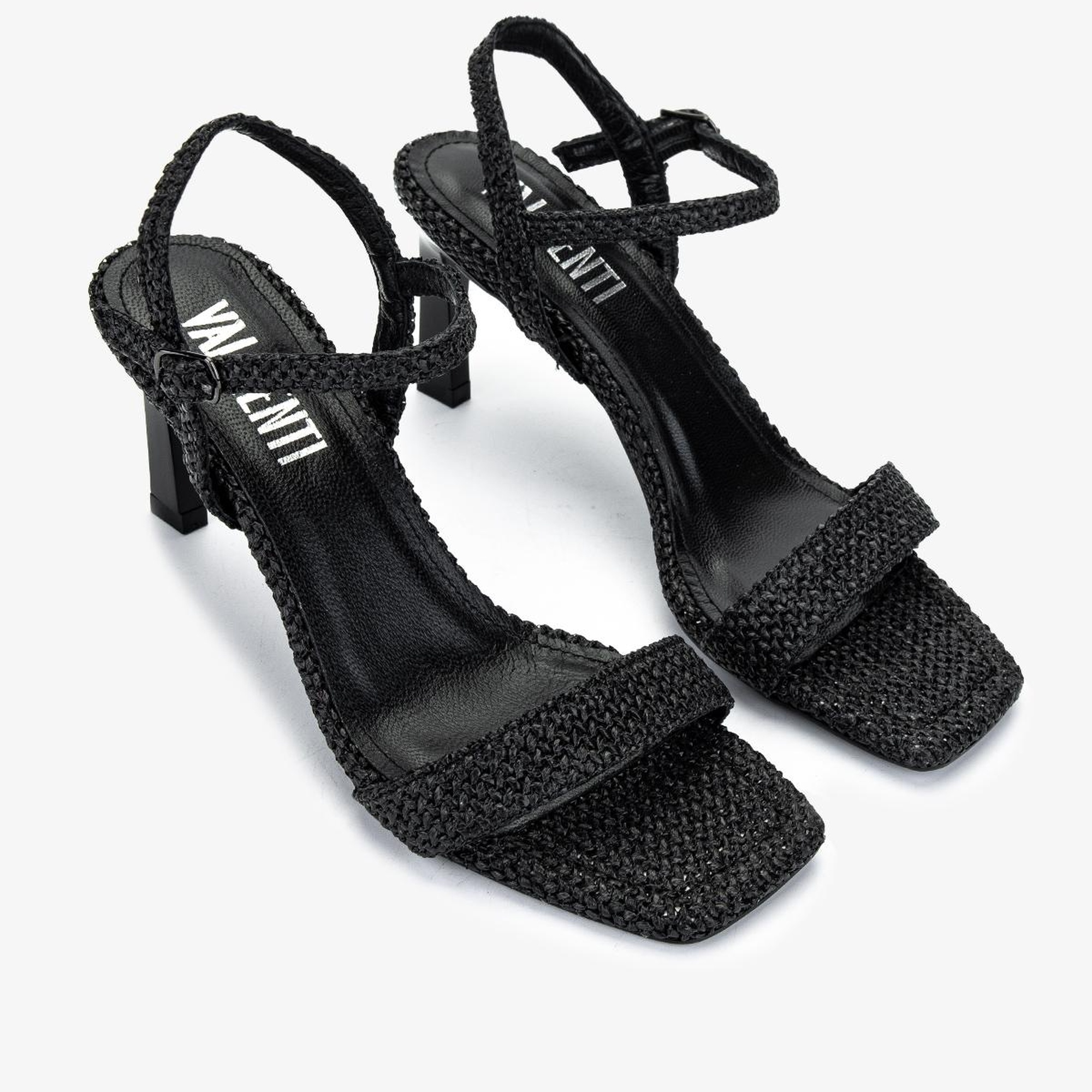 Valmenti Kadın Vegan Siyah Topuklu Ayakkabı