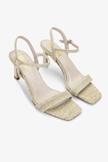  Valmenti Kadın Vegan Bej Topuklu Ayakkabı