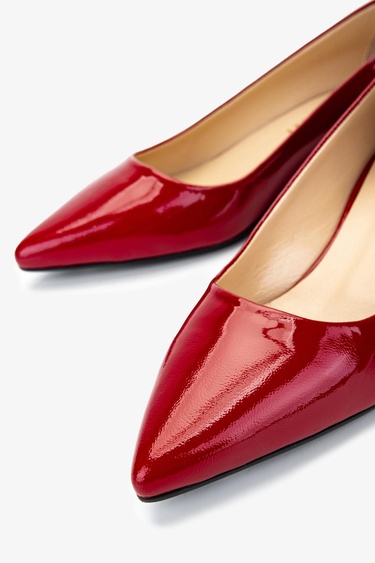  Valmenti Kadın Hakiki Deri Kırmızı Topuklu Ayakkabı