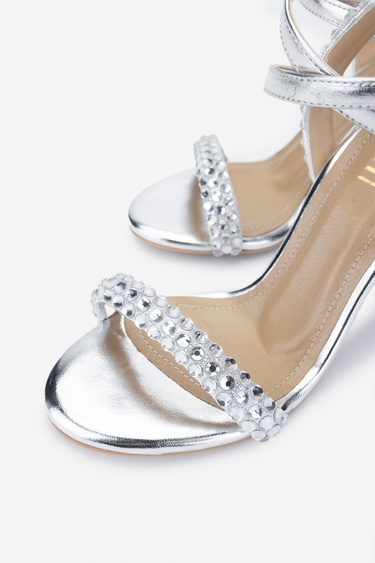  Valmenti Kadın Vegan Lame Topuklu Ayakkabı