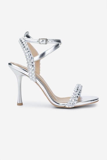  Valmenti Kadın Vegan Lame Topuklu Ayakkabı