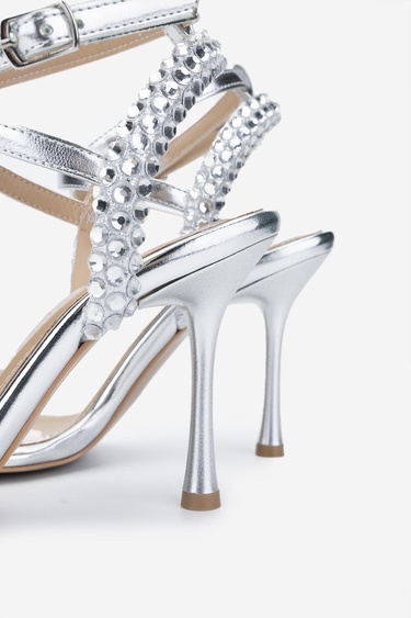  Valmenti Kadın Vegan Lame Topuklu Ayakkabı