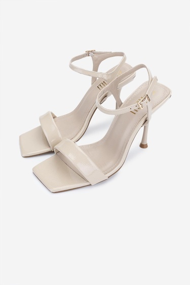  Valmenti Kadın Vegan Bej Rugan Topuklu Ayakkabı