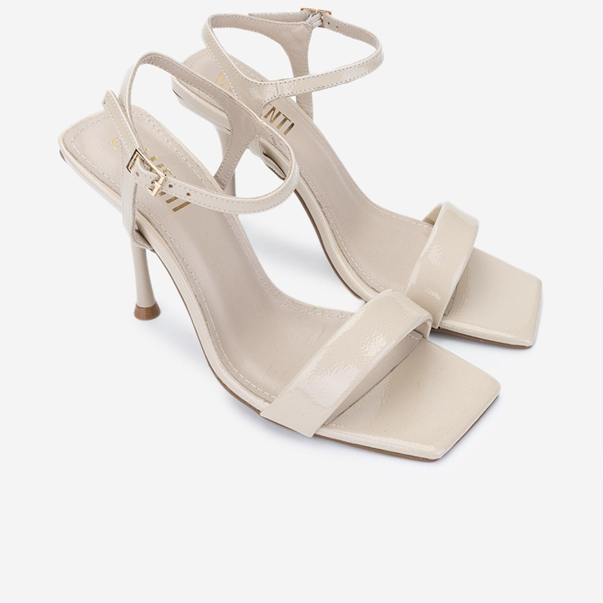 Valmenti Kadın Vegan Bej Rugan Topuklu Ayakkabı