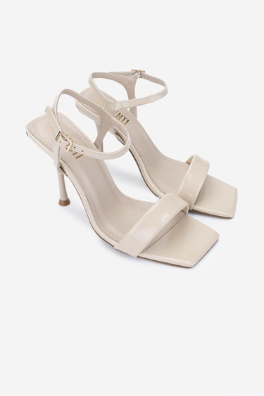  Valmenti Kadın Vegan Bej Rugan Topuklu Ayakkabı