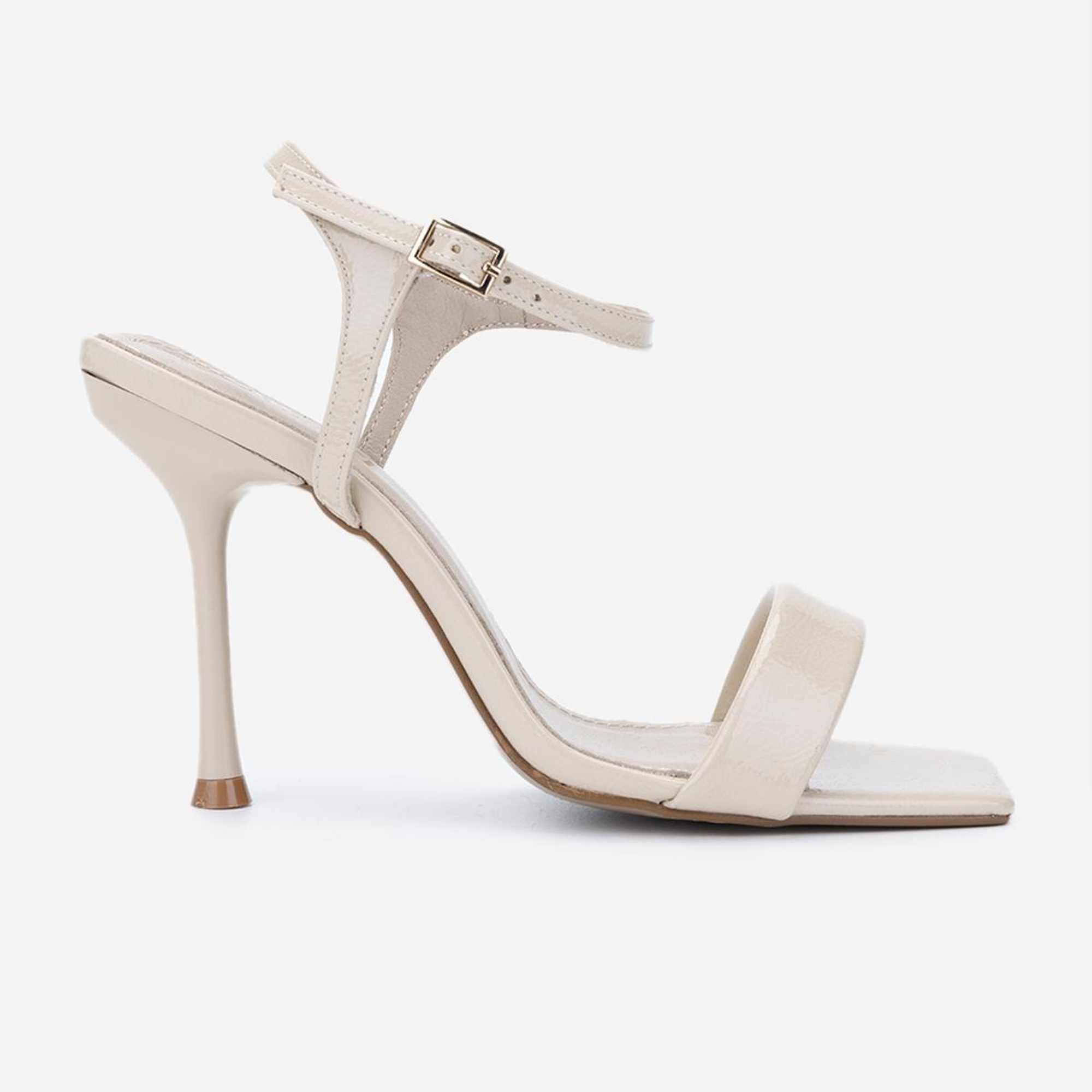 Valmenti Kadın Vegan Bej Rugan Topuklu Ayakkabı