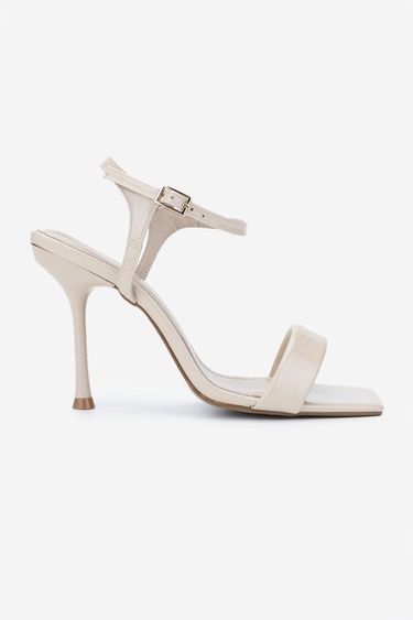  Valmenti Kadın Vegan Bej Rugan Topuklu Ayakkabı