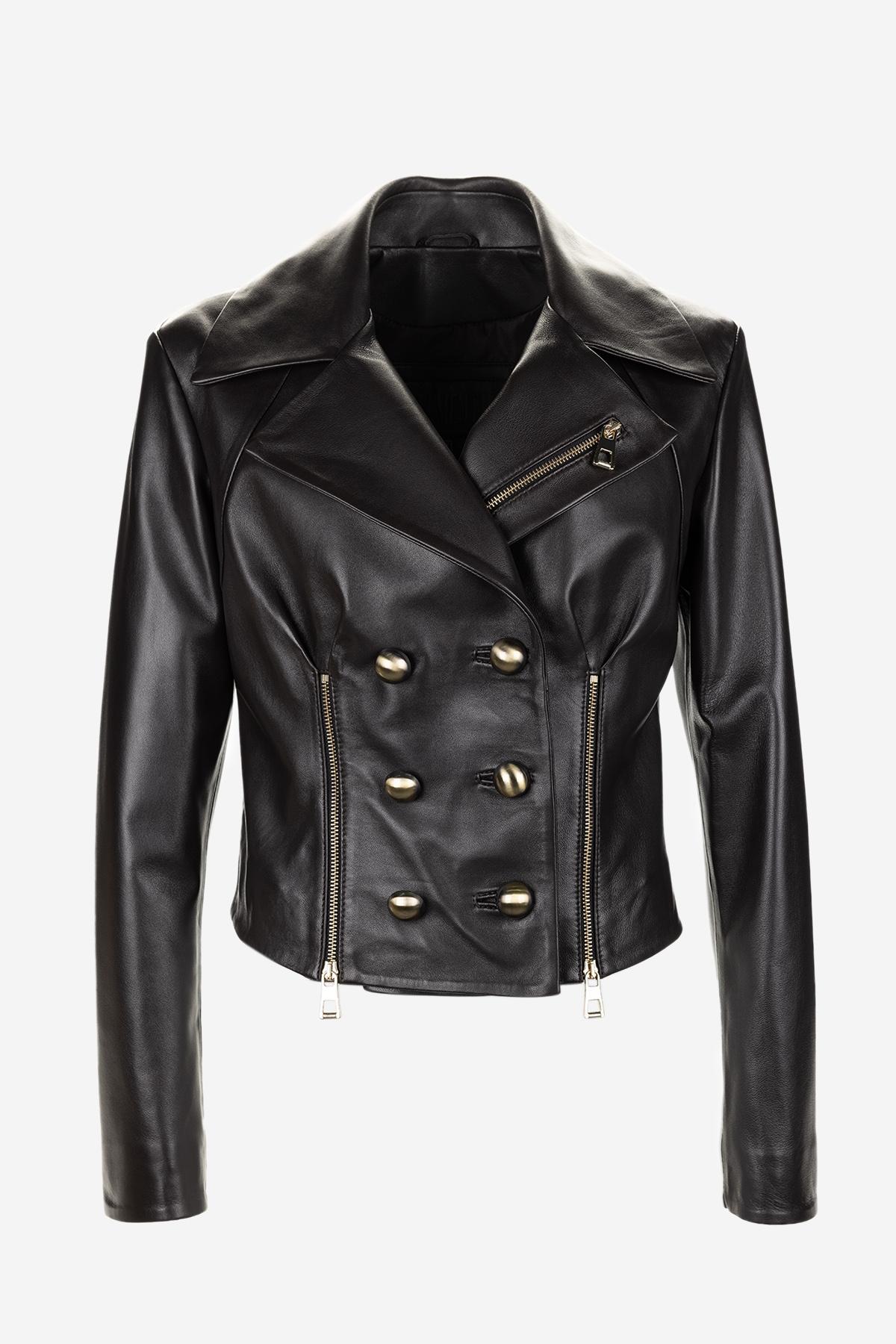  Valmenti Kadın Hakiki Deri Deri Mont