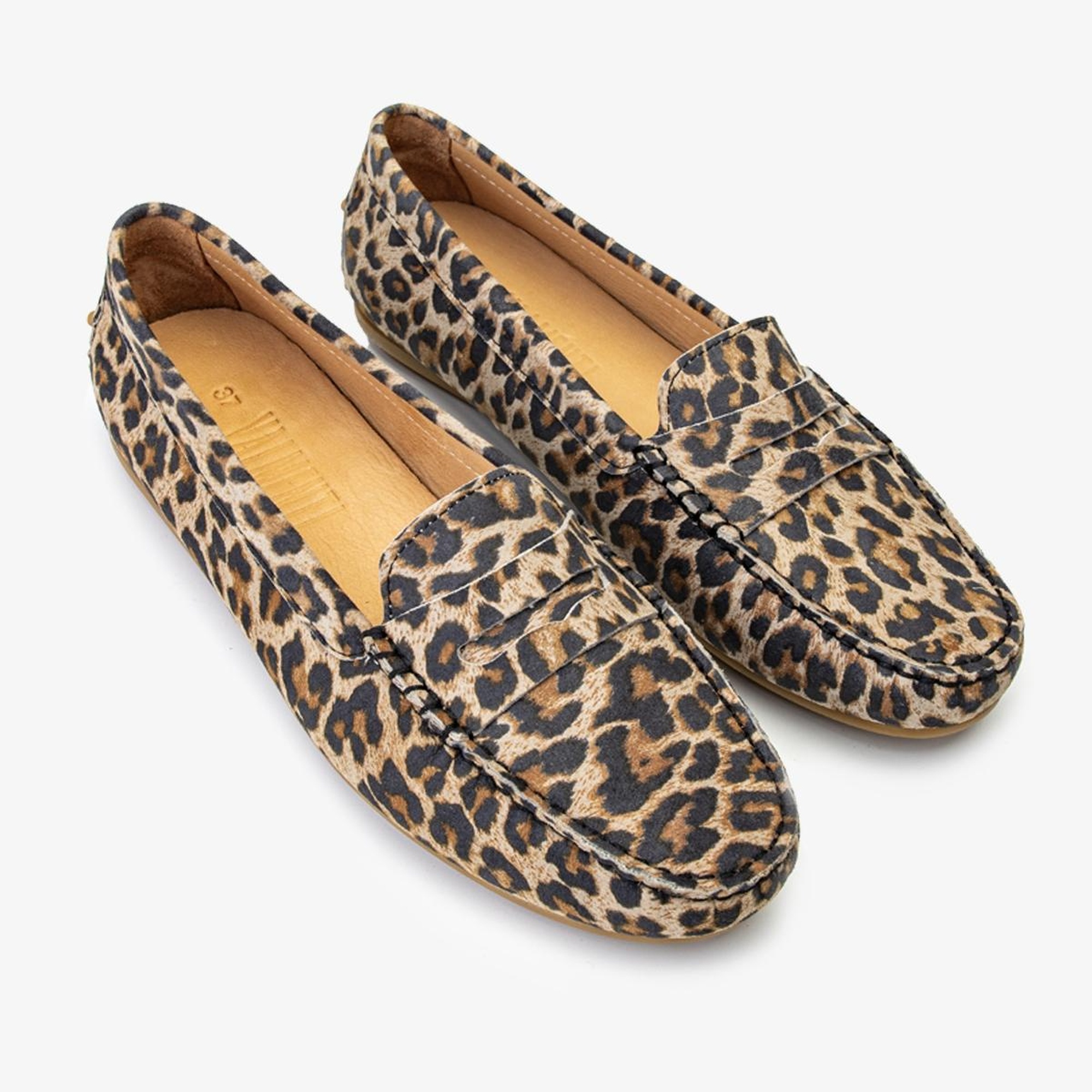 Valmenti Laisa Kadın leopar Hakiki Deri Loafer Ayakkabı