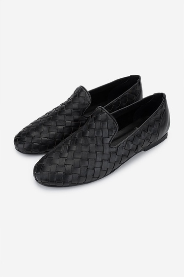  Valmenti Kadın Hakiki Deri Siyah Deri Casual Ayakkabı