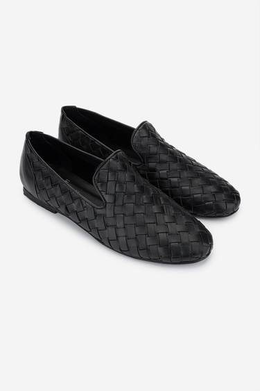  Valmenti Kadın Hakiki Deri Siyah Deri Casual Ayakkabı