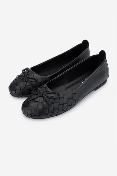  Valmenti Kadın Hakiki Deri Siyah Babet Ayakkabı