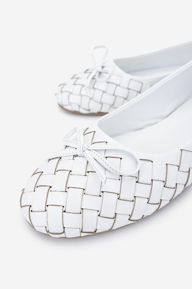  Valmenti Kadın Hakiki Deri Beyaz Babet Ayakkabı