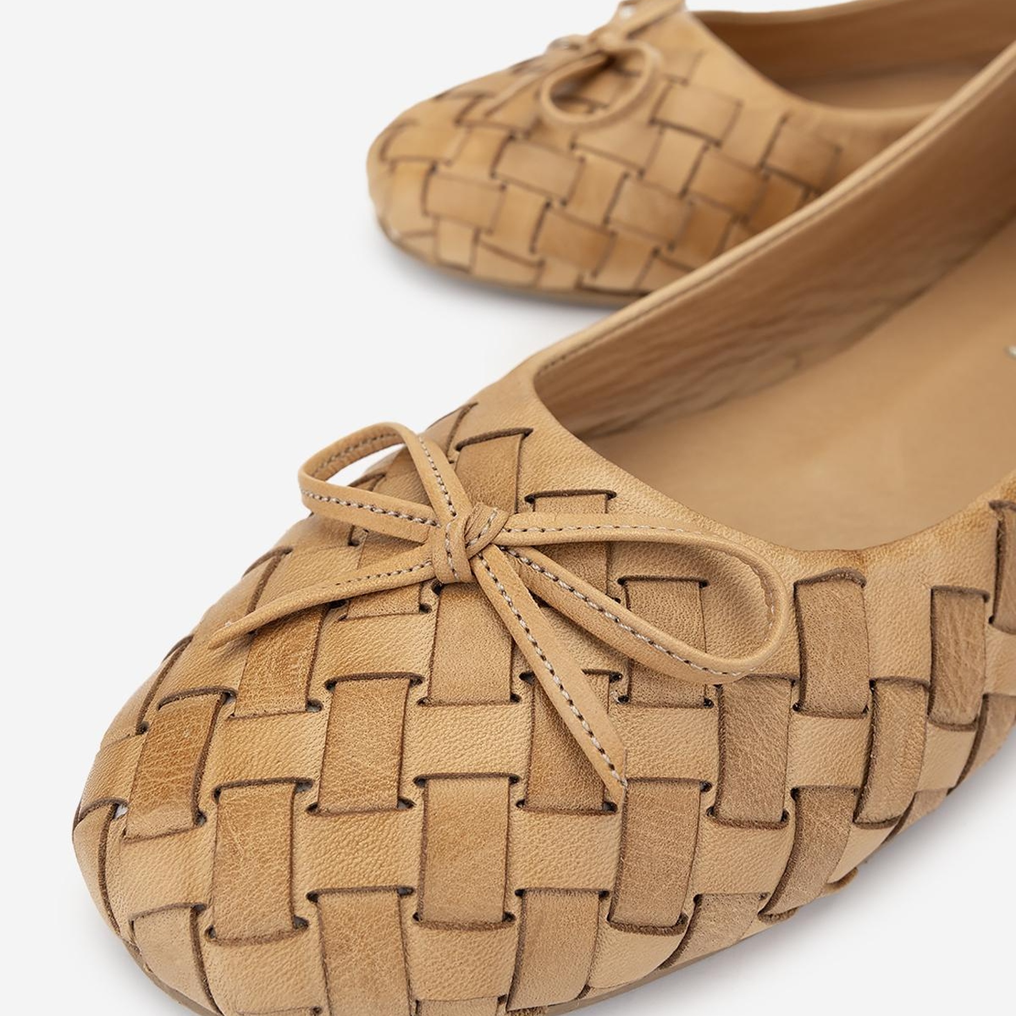 Valmenti Kadın Hakiki Deri Taba Babet Ayakkabı