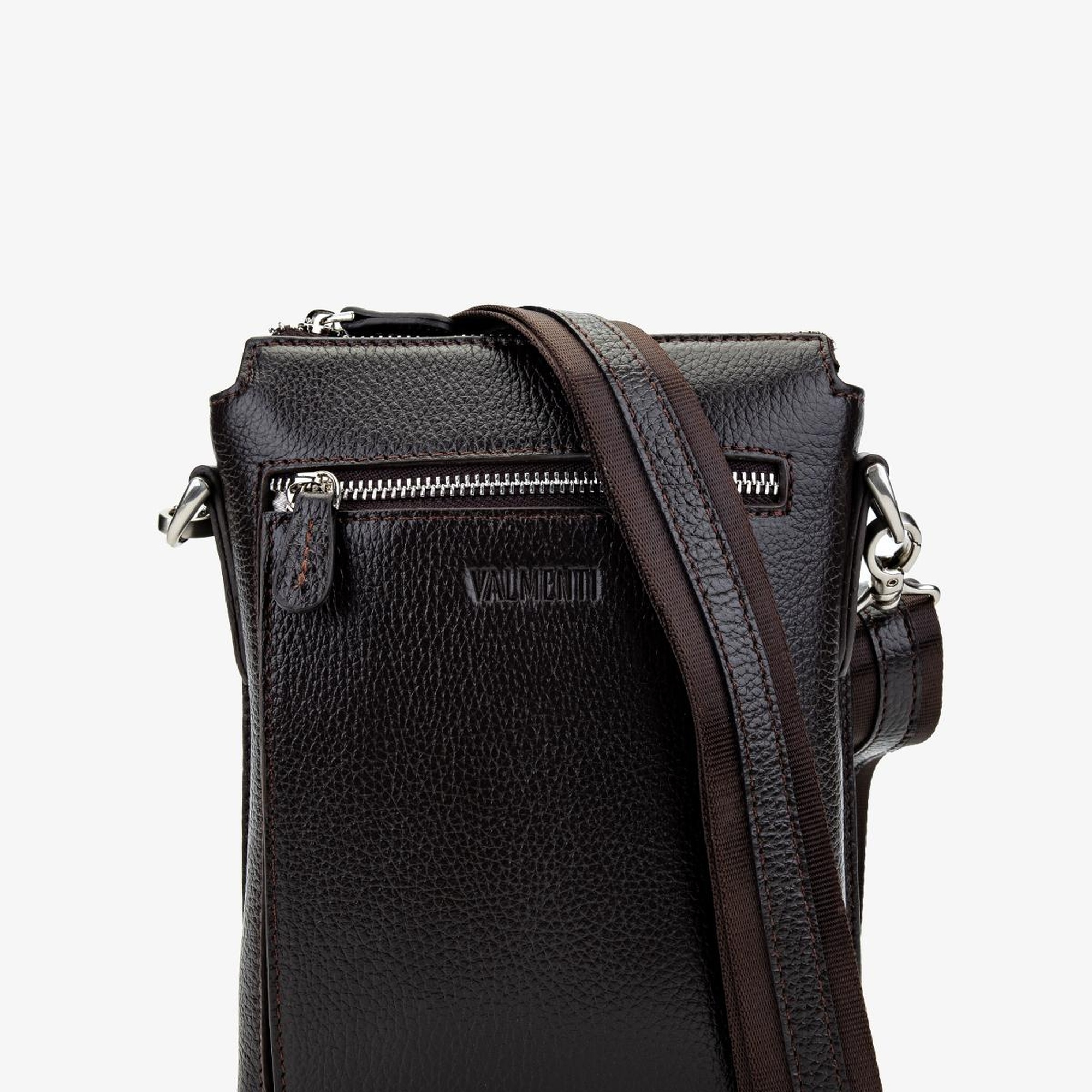 Valmenti Erkek Hakiki Deri Kahverengi Postacı Çanta