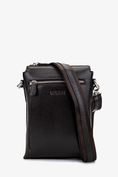  Valmenti Erkek Hakiki Deri Kahverengi Postacı Çanta