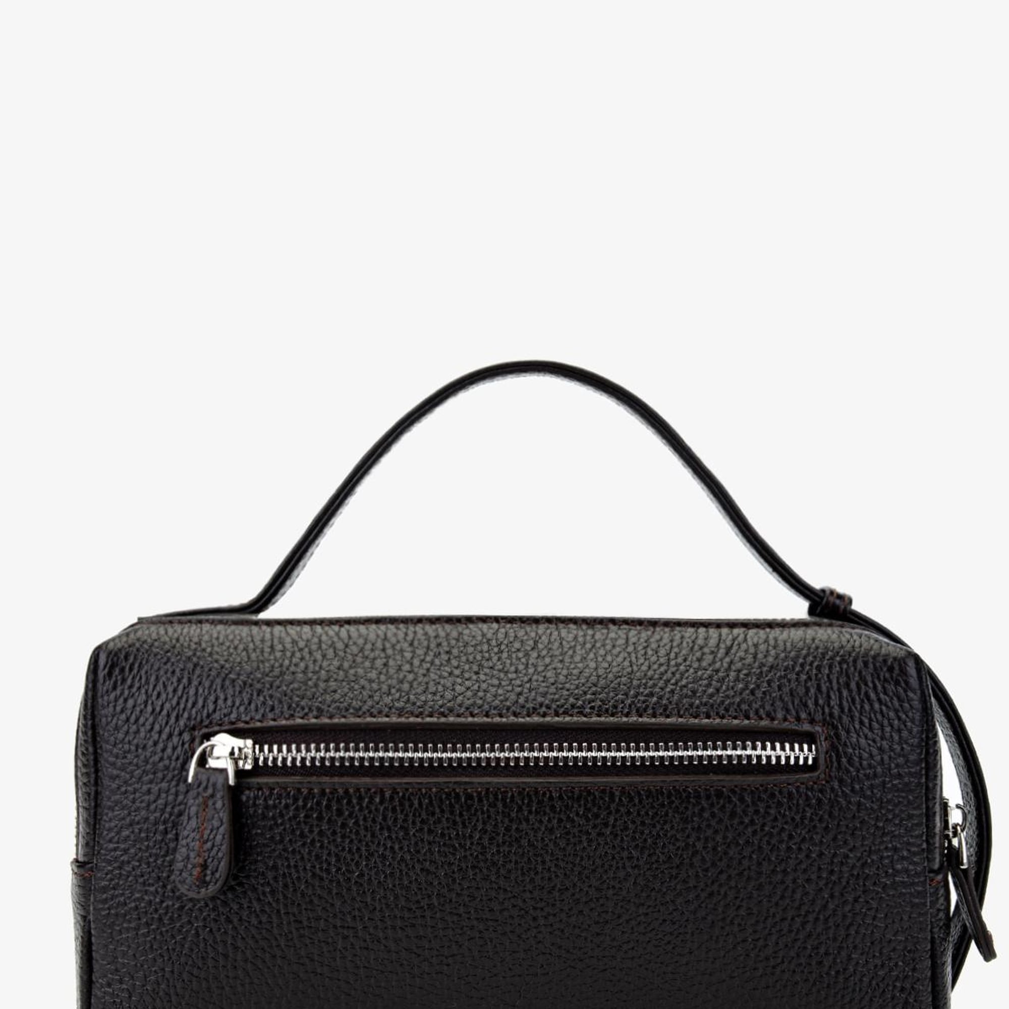 Valmenti Erkek Hakiki Deri Kahverengi El Çantası