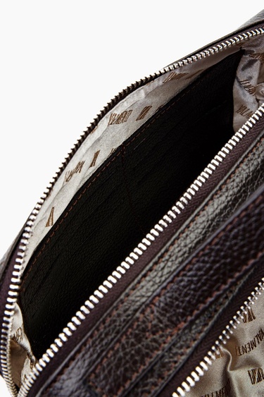  Valmenti Erkek Hakiki Deri Kahverengi El Çantası