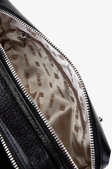  Valmenti Erkek Hakiki Deri Siyah Floter El Çantası