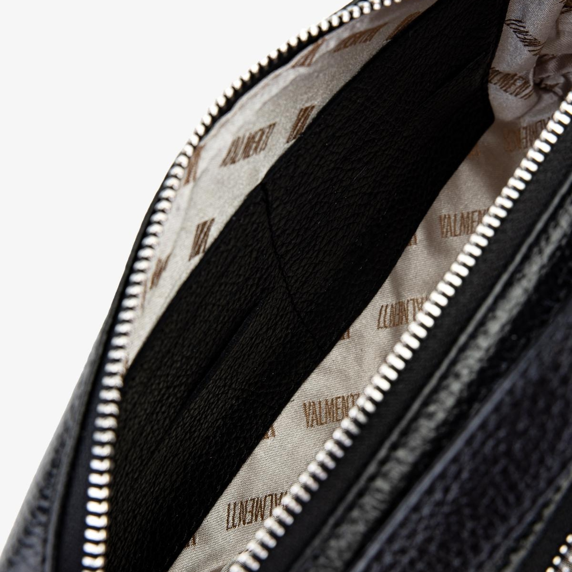 Valmenti Erkek Hakiki Deri Siyah Floter El Çantası