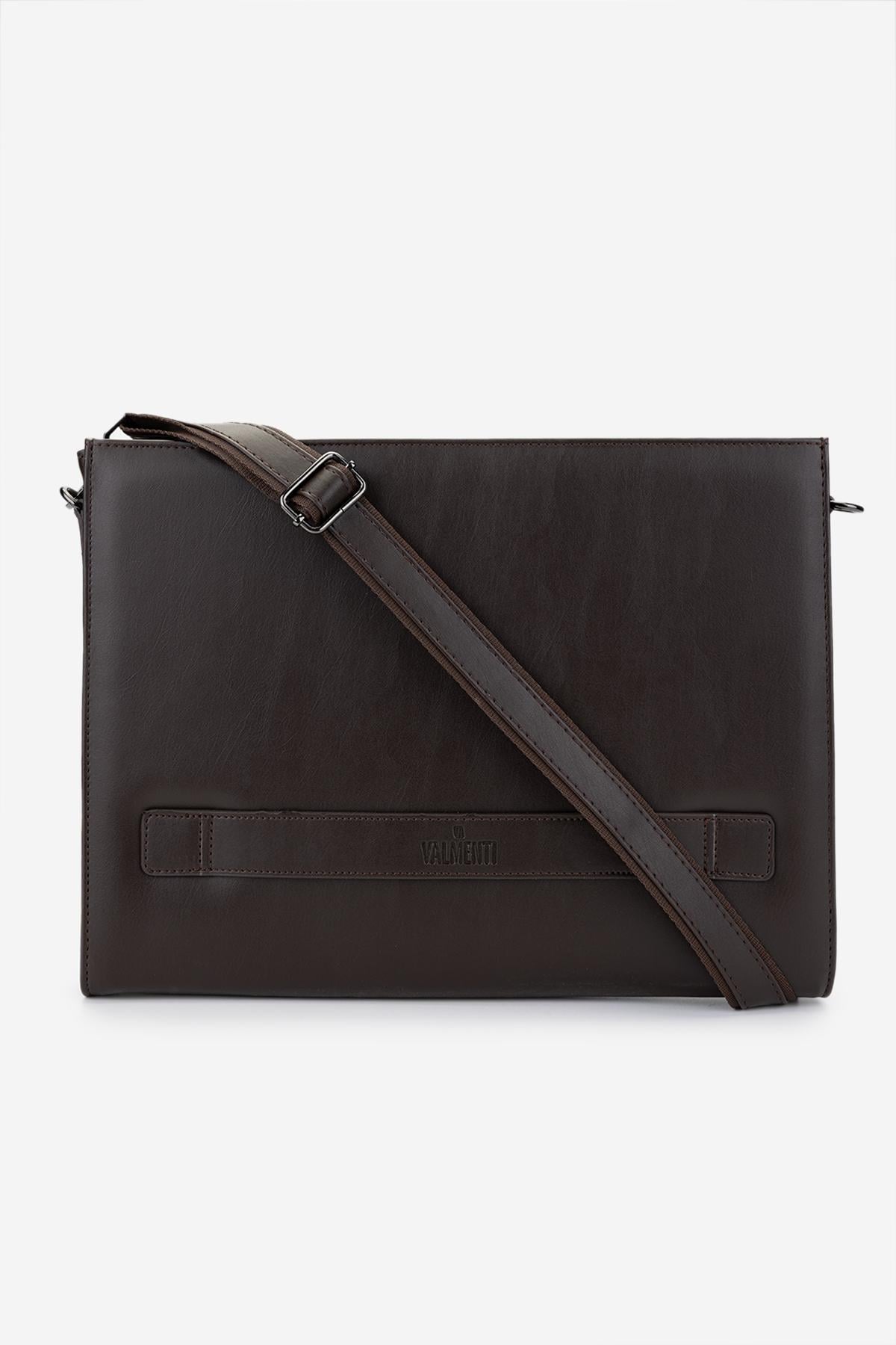  Valmenti Unisex Vegan Kahverengi Evrak Çantası