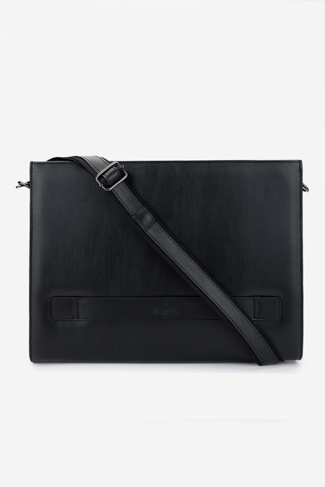  Valmenti Unisex Vegan Siyah Evrak Çantası