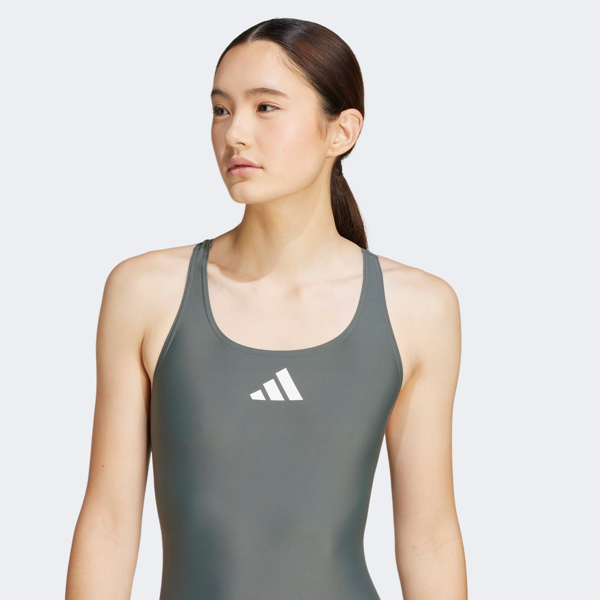 adidas 3 Bar Logo Kadın Gri Mayo