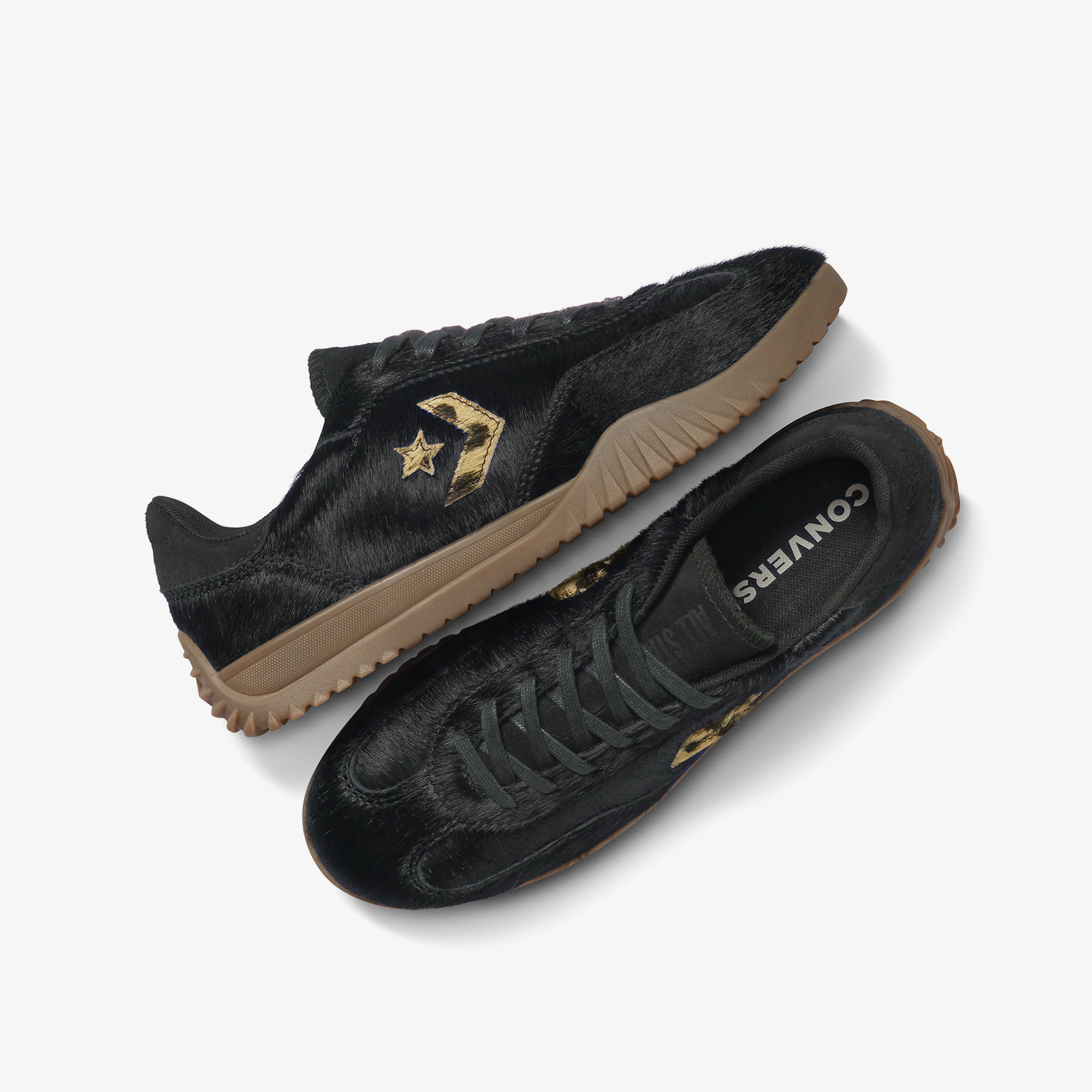 Converse Siyah Converse Run Star Trainer Pony Hair Unisex Sneaker