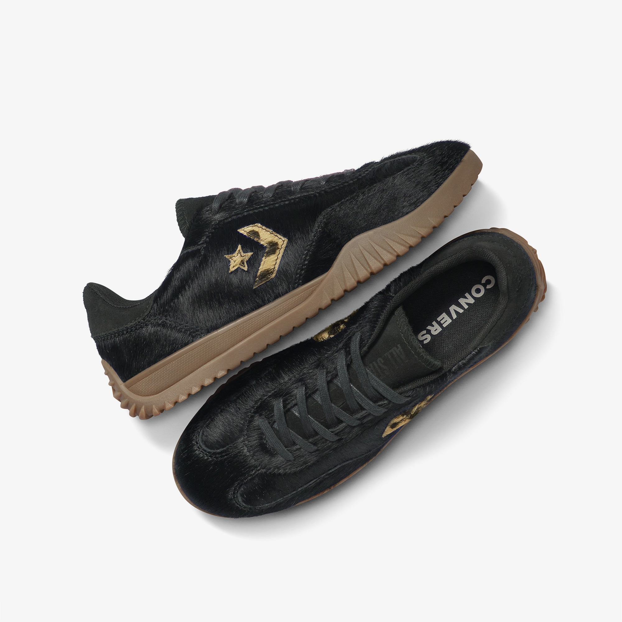 Converse Run Star Trainer Pony Hair Unisex Siyah Sneaker