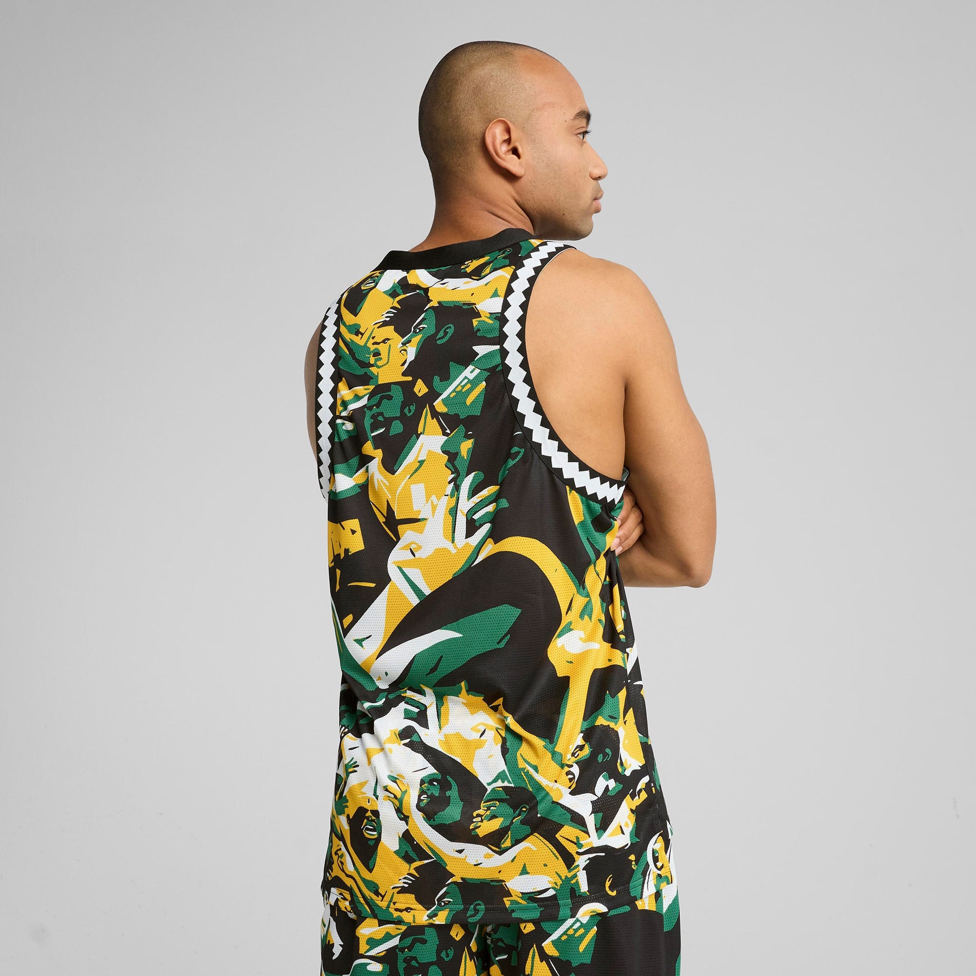 Puma Rival Rage Aop Mesh Tank Erkek Yeşil Atlet