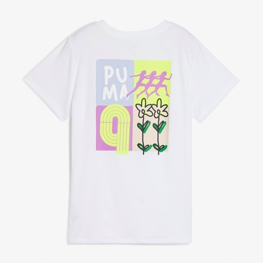  Puma Graphics Running illustratio Kadın Beyaz T-Shirt
