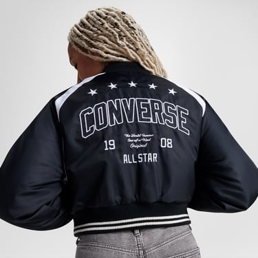  Converse Retro All Star Varsity Kadın Kolej Siyah Ceket