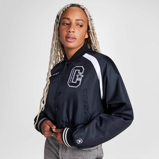  Converse Retro All Star Varsity Kadın Kolej Siyah Ceket