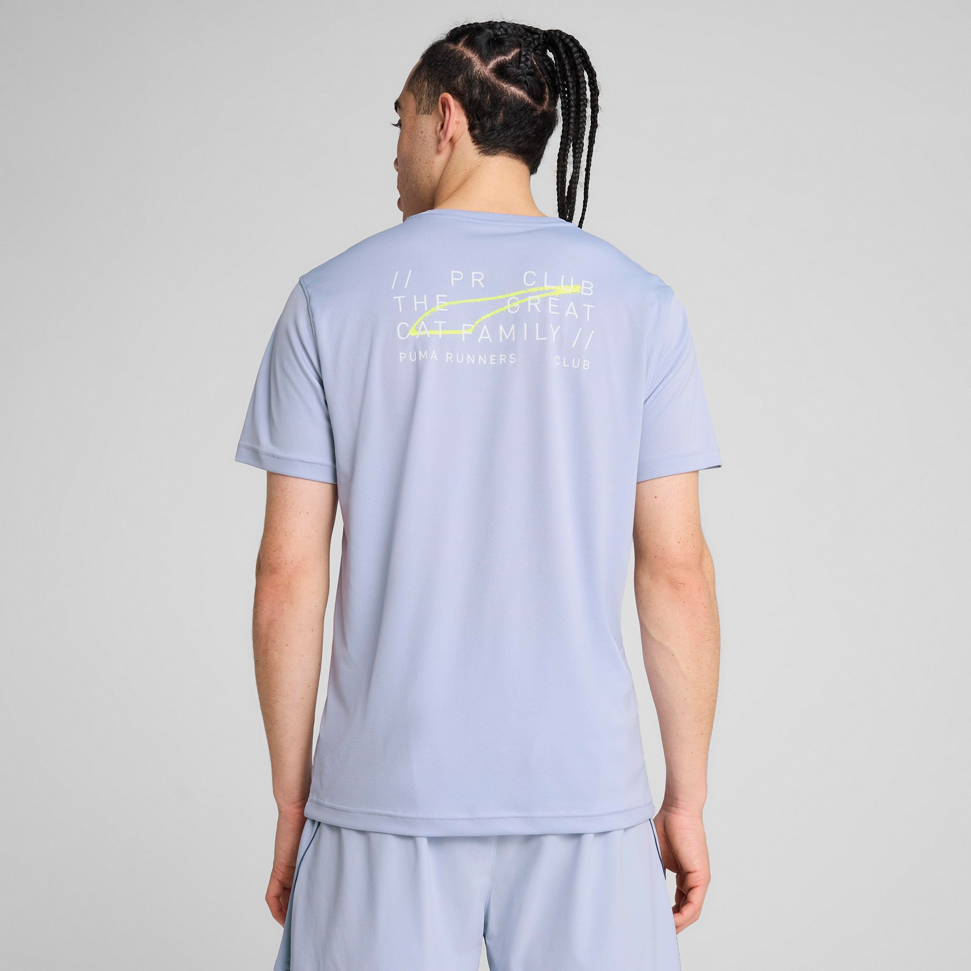 Puma Graphics Running illustratio Erkek Mavi T-Shirt