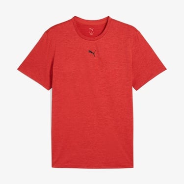  Puma Essentials Heather Cat Erkek Kırmızı Antrenman T-Shirt