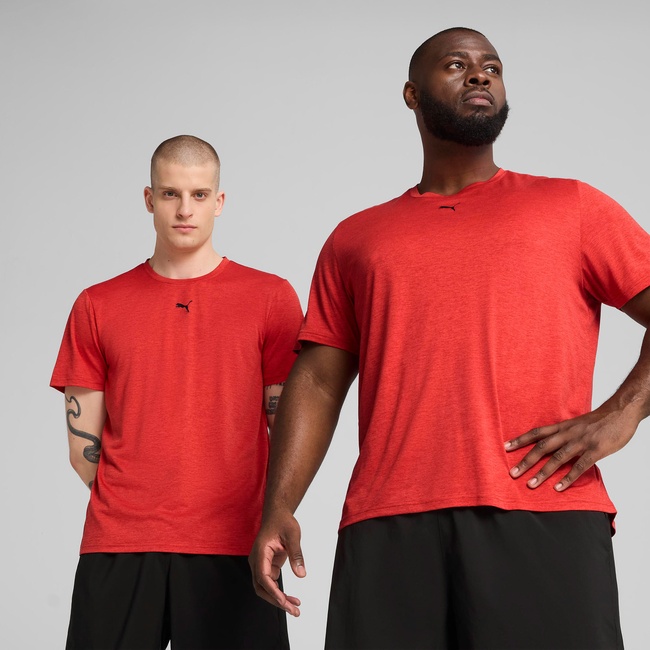 Puma Essentials Heather Cat Erkek Kırmızı Antrenman T-Shirt