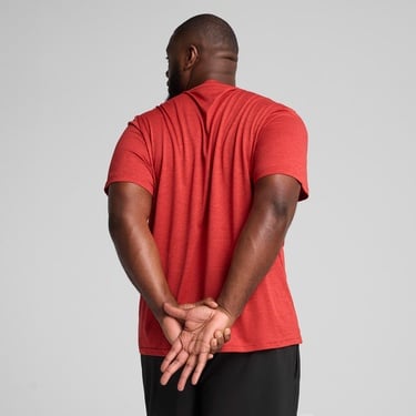  Puma Essentials Heather Cat Erkek Kırmızı Antrenman T-Shirt