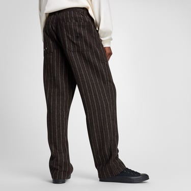  Converse Unisex Loose Fit Çizgili Kahverengi Pantolon