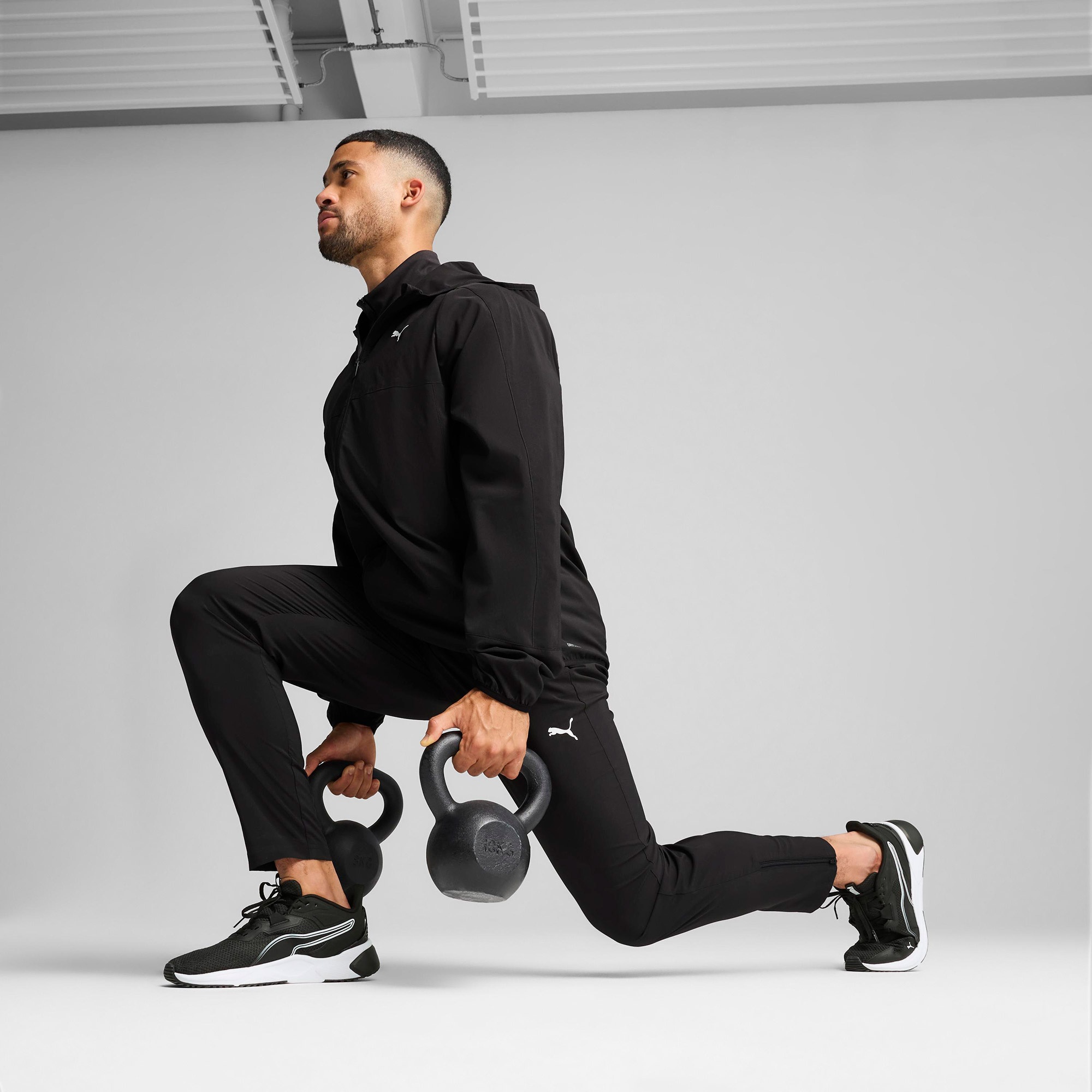 Puma Tad Tech Woven Full Zip Erkek Siyah Eşofman Üstü