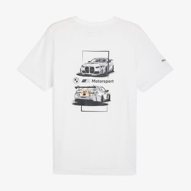  Puma Bmw Mms Car Graphic 2 Erkek Beyaz T-Shirt