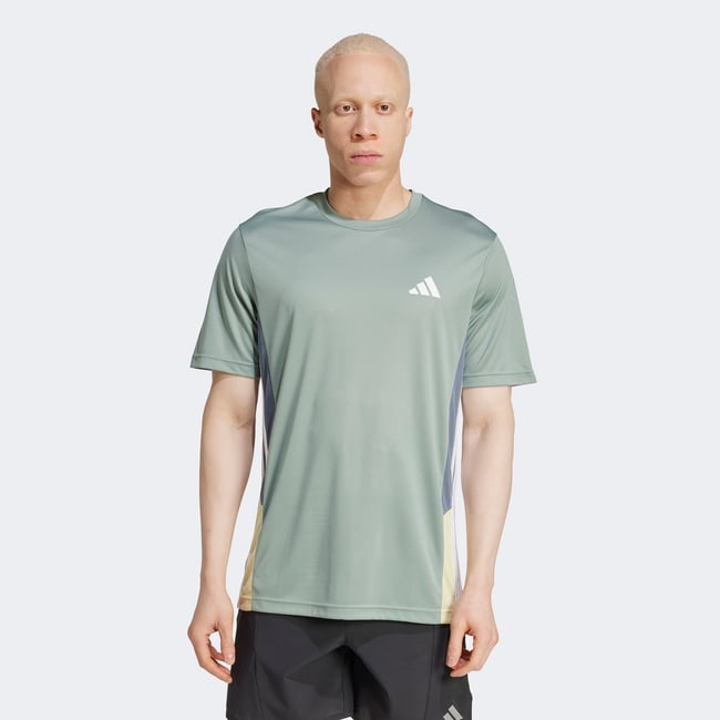  adidas Train Essentials Seasonal Colorblock Erkek Yeşil Antrenman T-Shirt