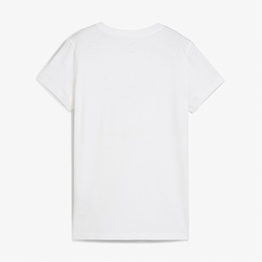  Puma Graphics Floral Cat Logo Kadın Beyaz T-Shirt
