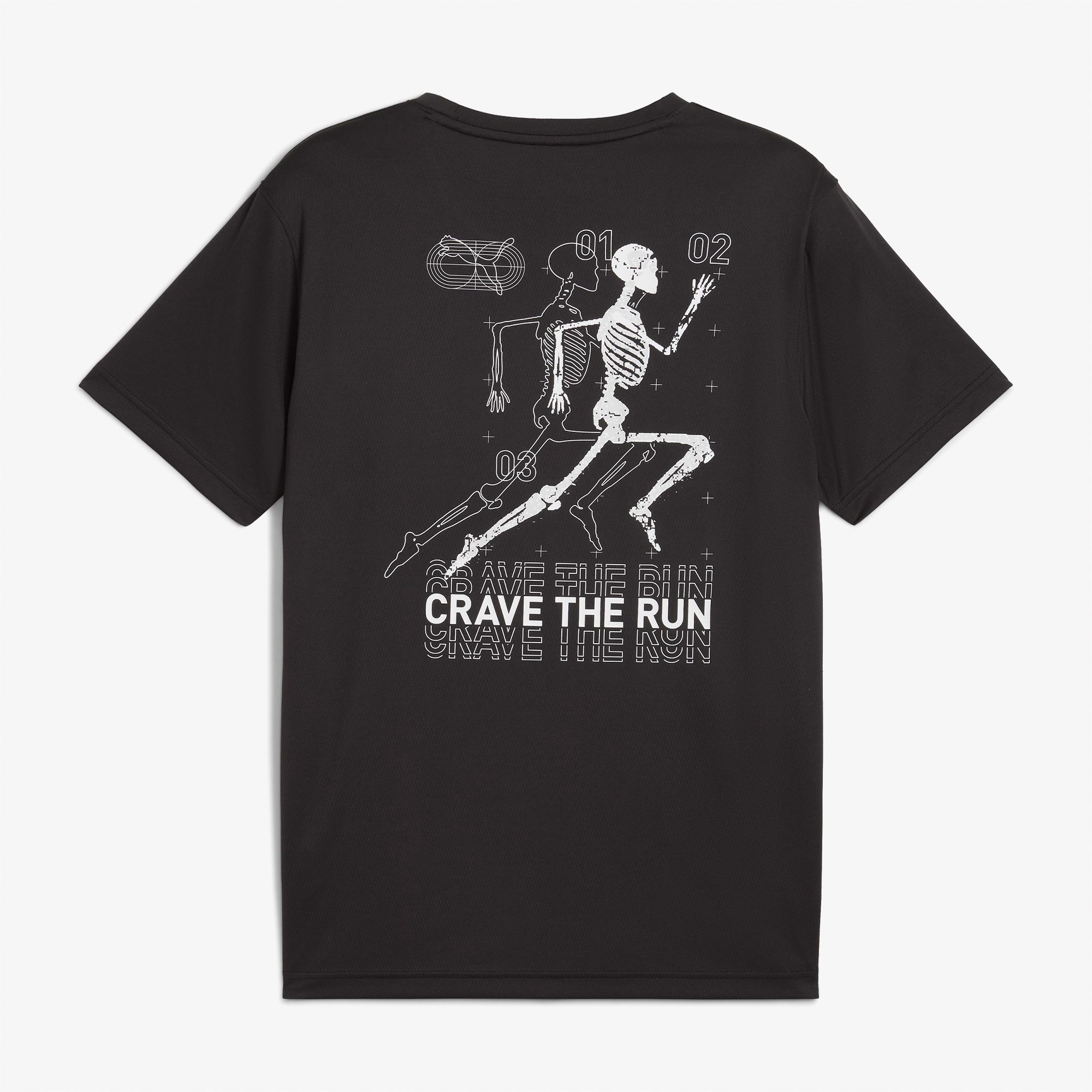 Puma Graphics Skeleton Run Erkek Siyah T-Shirt